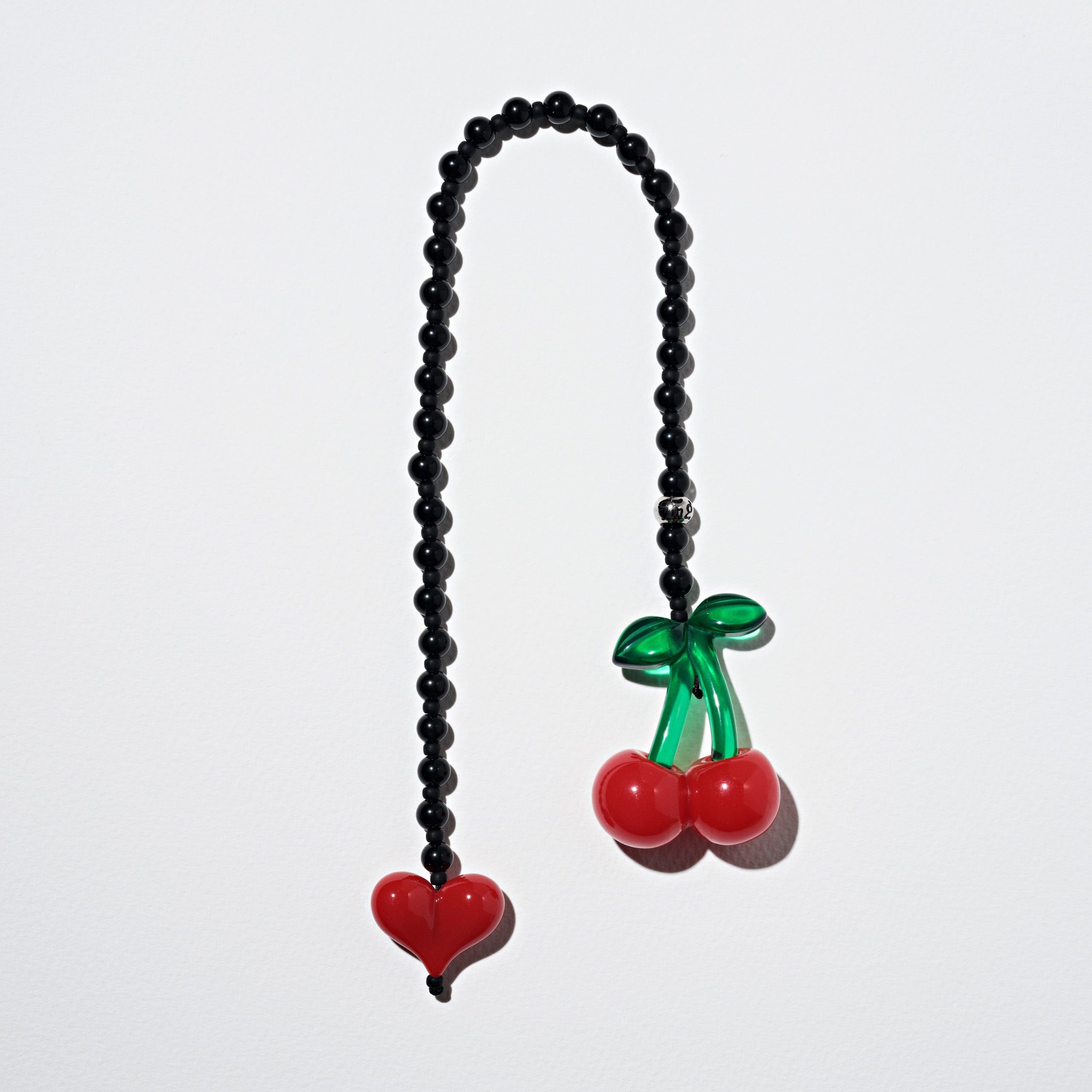 Cherry Drop Obsidian Bag Charm - Image 5