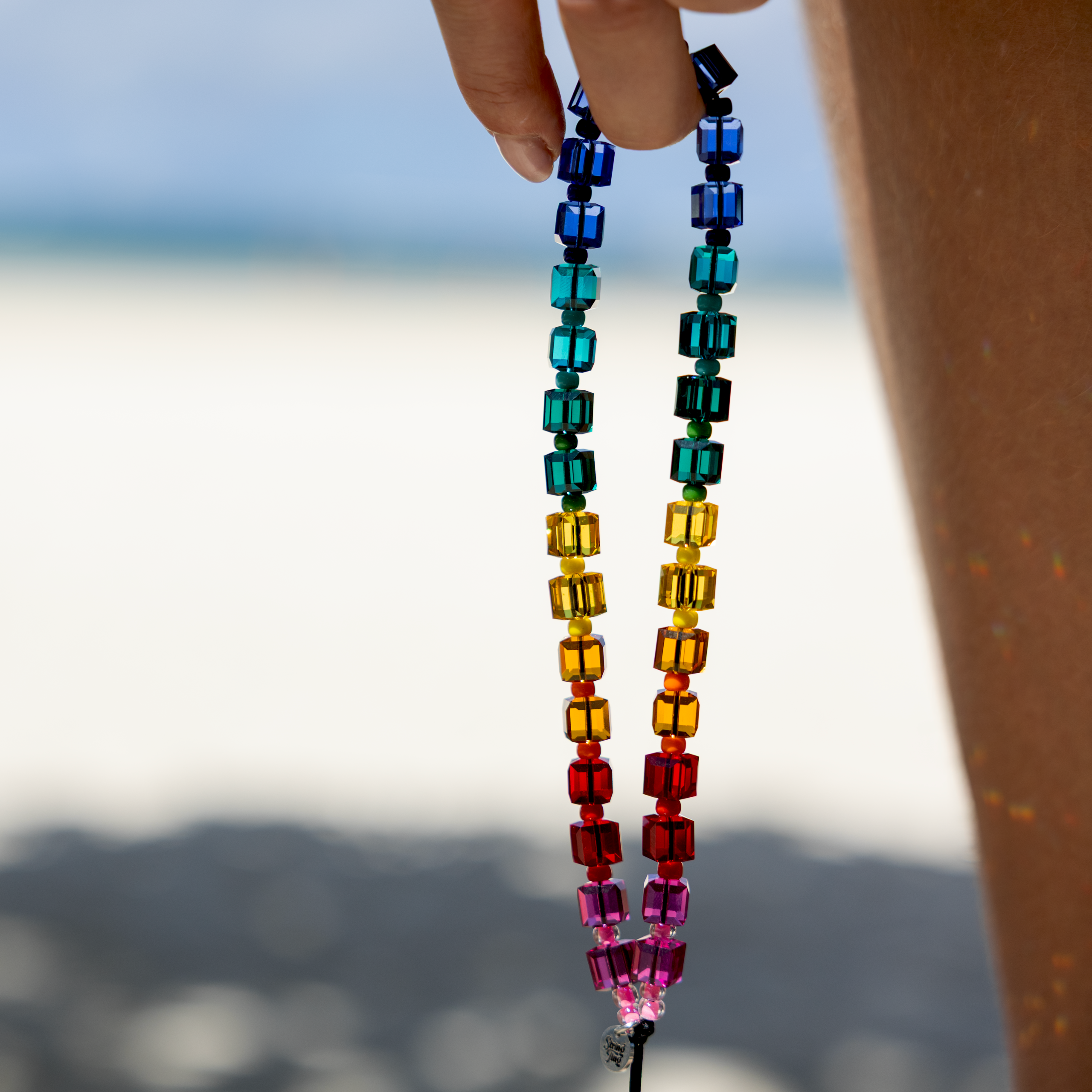 Rainbow Rancher Crystal Wristlet Phone Strap