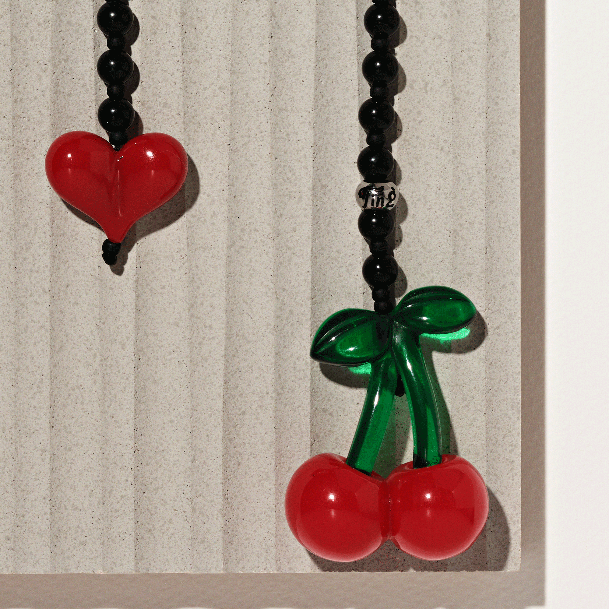 Cherry Drop Obsidian Bag Charm - Image 4