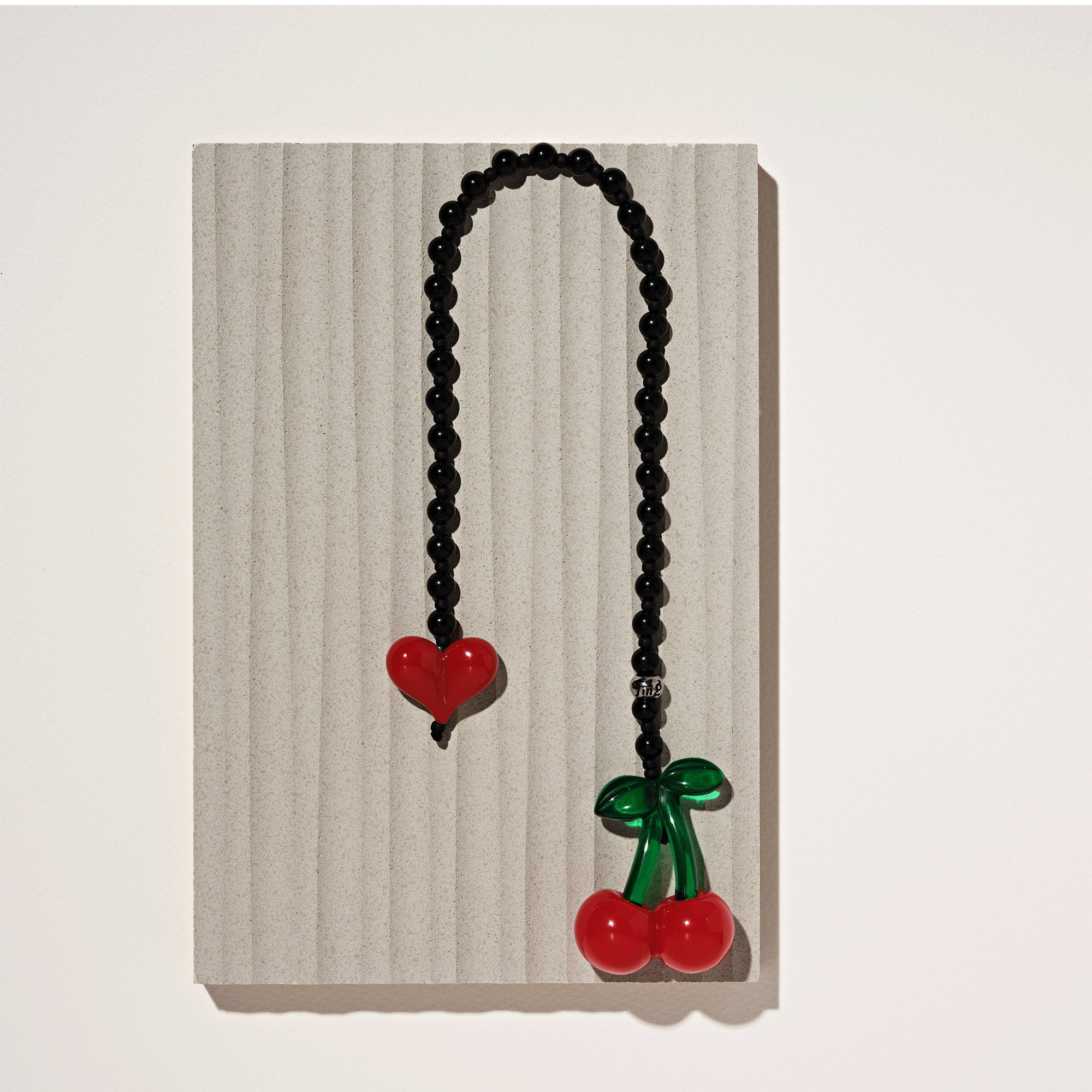 Cherry Drop Obsidian Bag Charm